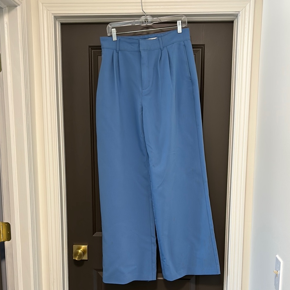 Abercrombie & Fitch Wide Leg Pants in Blue